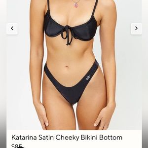 NWT Katarina Satin Cheeky Bikini Bottom